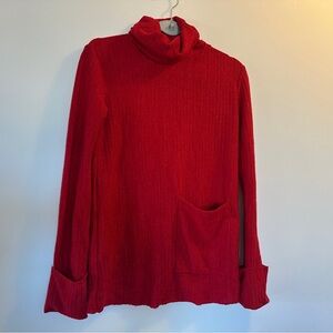 Zara Women's oversized Red Turtleneck Sweater| size S